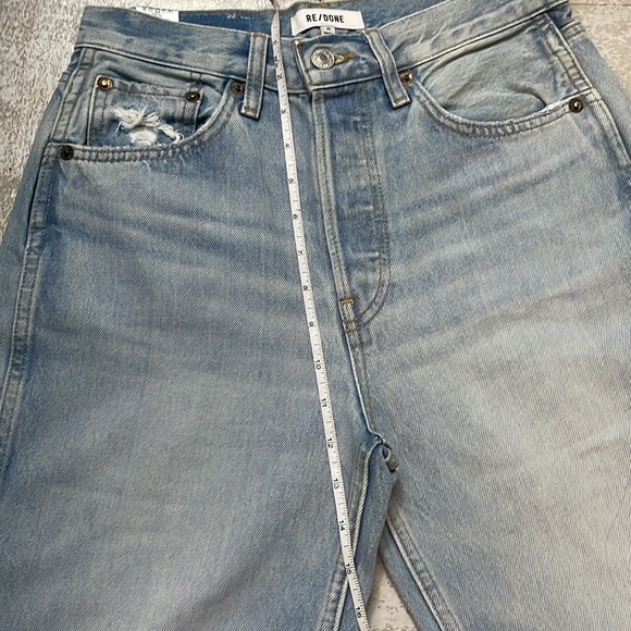 🤍 RE/DONE // 90s High Rise Loose • Breezy Indigo with Rips - Picture 14 of 15